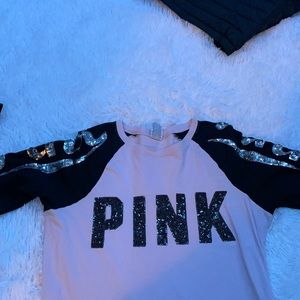 pink long sleeve shirt